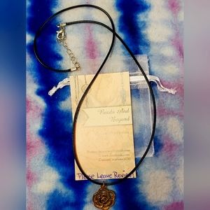 Rose stainless steel pendant necklace